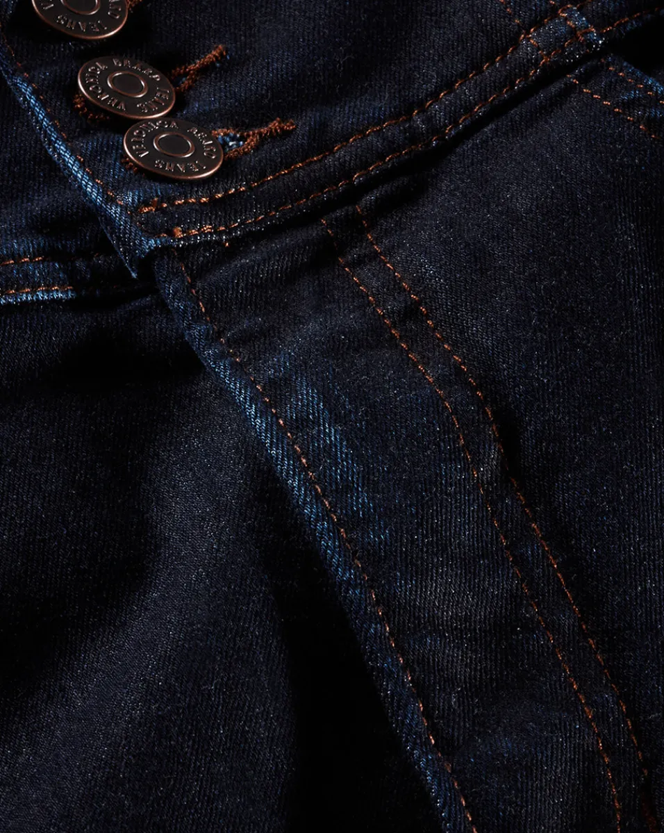 Carson Corset Waist Kick-Flare Jean in Indigo Rinse>Veronica Beard Best