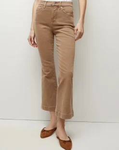 Carson Kick-Flare Jean in Tan Sierra>Veronica Beard Outlet