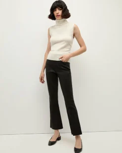 Carson Kick-Flare Leather Pant in>Veronica Beard Best