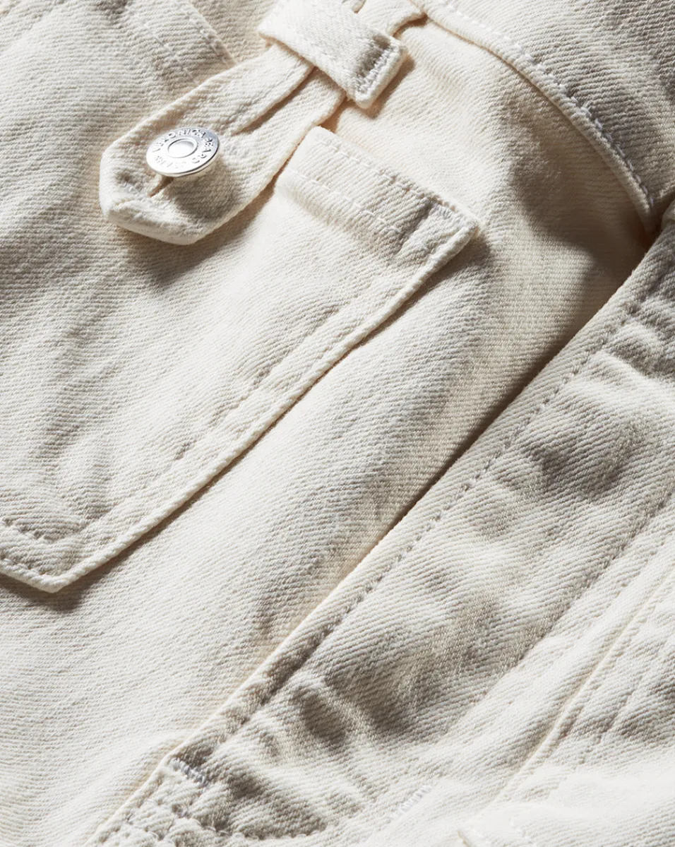 Carson Patch Pocket Kick-Flare Jean in Ecru>Veronica Beard Hot