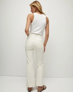 Carson Patch Pocket Kick-Flare Jean in Ecru><noscript><img width=