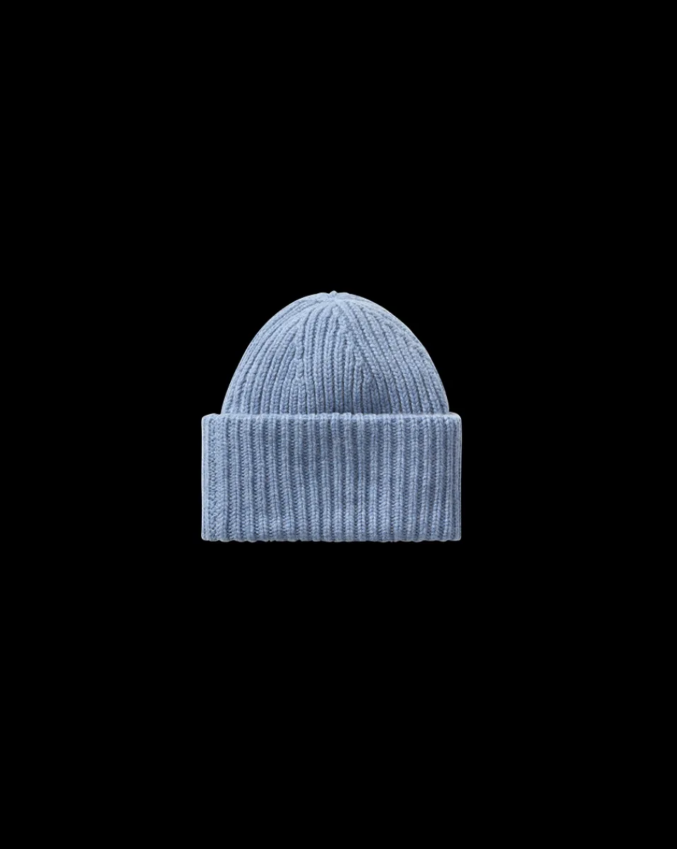Cashmere Foldover Beanie in Smoke Blue>Veronica Beard Clearance