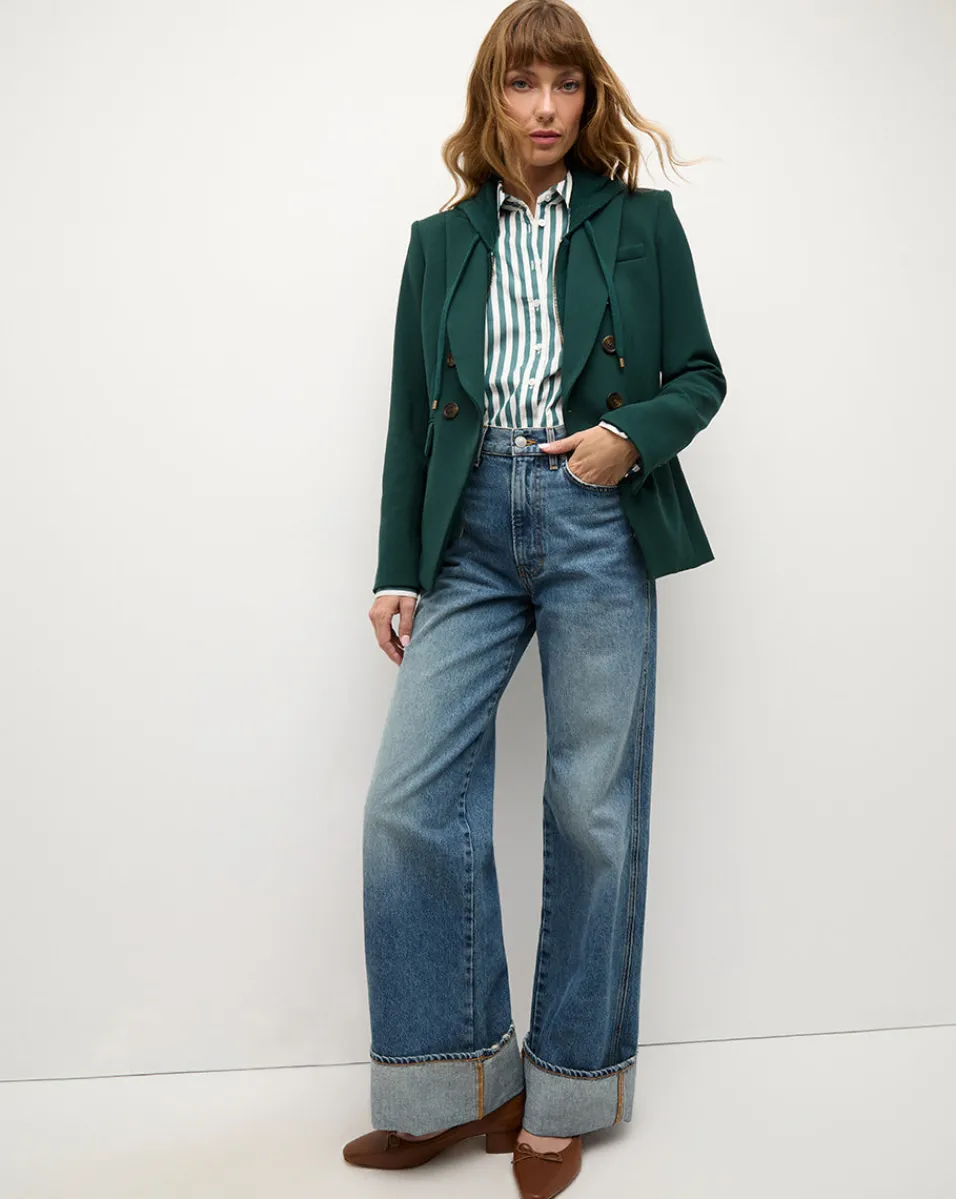 Cashmere Hoodie Dickey in Dark Green>Veronica Beard Outlet