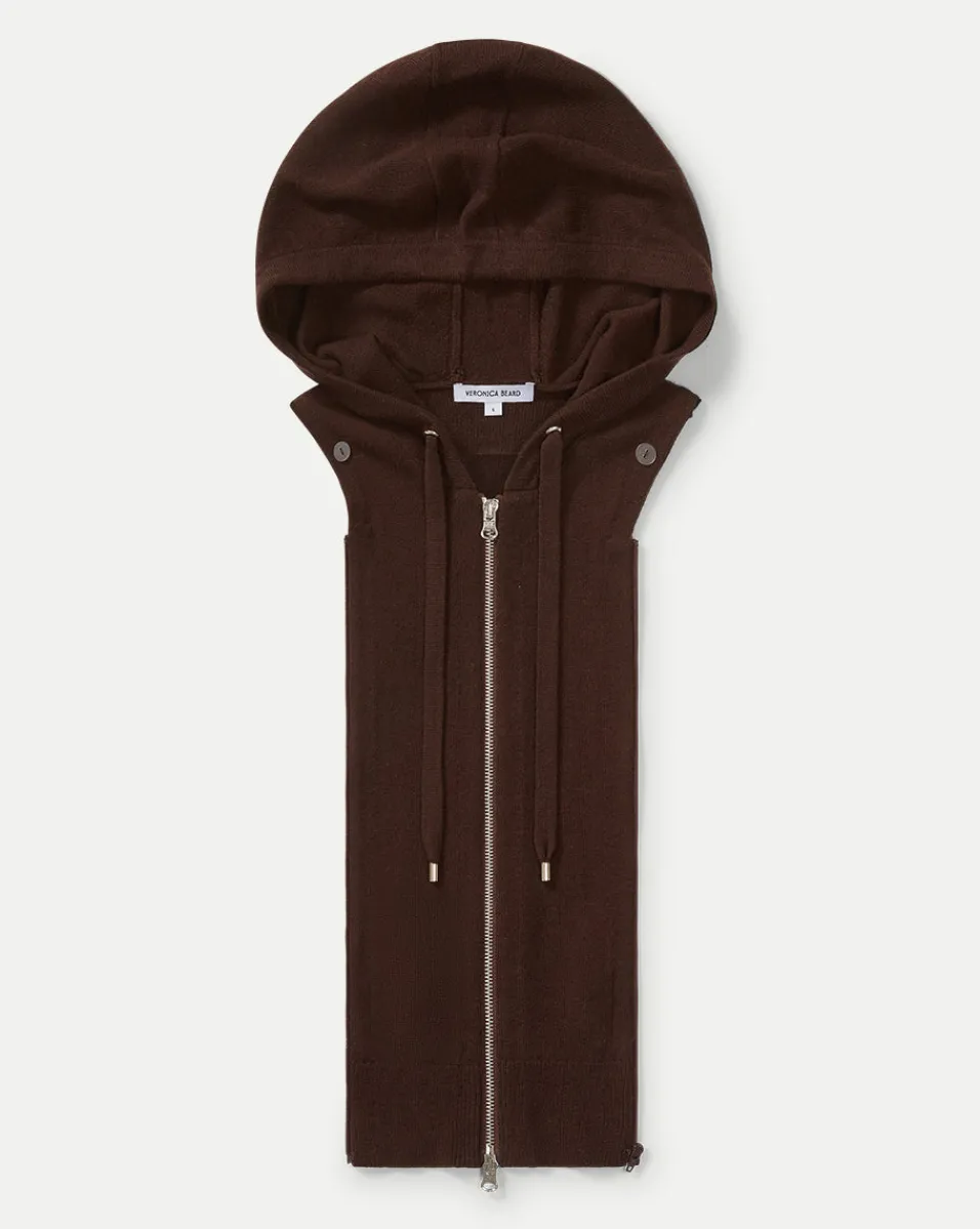 Cashmere Hoodie Dickey in Dark Chocolate>Veronica Beard Best