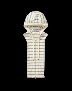 Cashmere Hoodie Dickey in Ivory/Heather Grey><noscript><img width=