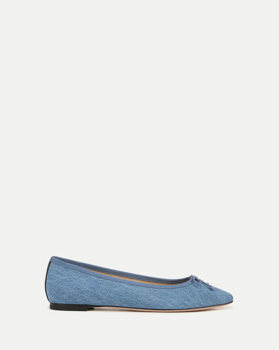 Catherine Denim Ballet Flat in>Veronica Beard Online