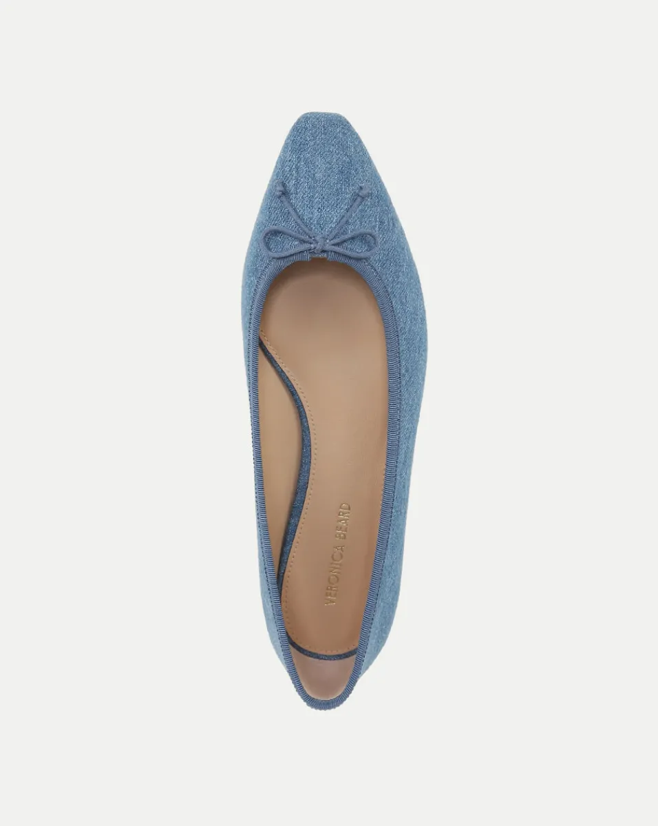 Catherine Denim Ballet Flat in>Veronica Beard Online