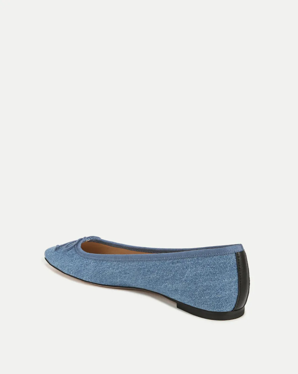 Catherine Denim Ballet Flat in>Veronica Beard Online