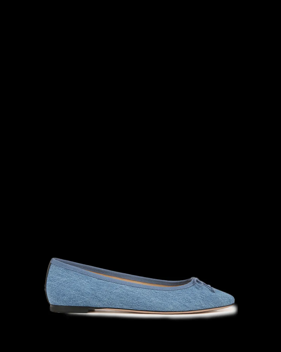 Catherine Denim Ballet Flat in>Veronica Beard Online