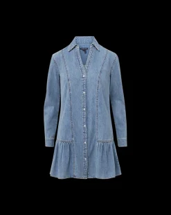 Catherine Denim Dress in Pebble Stone><noscript><img width=