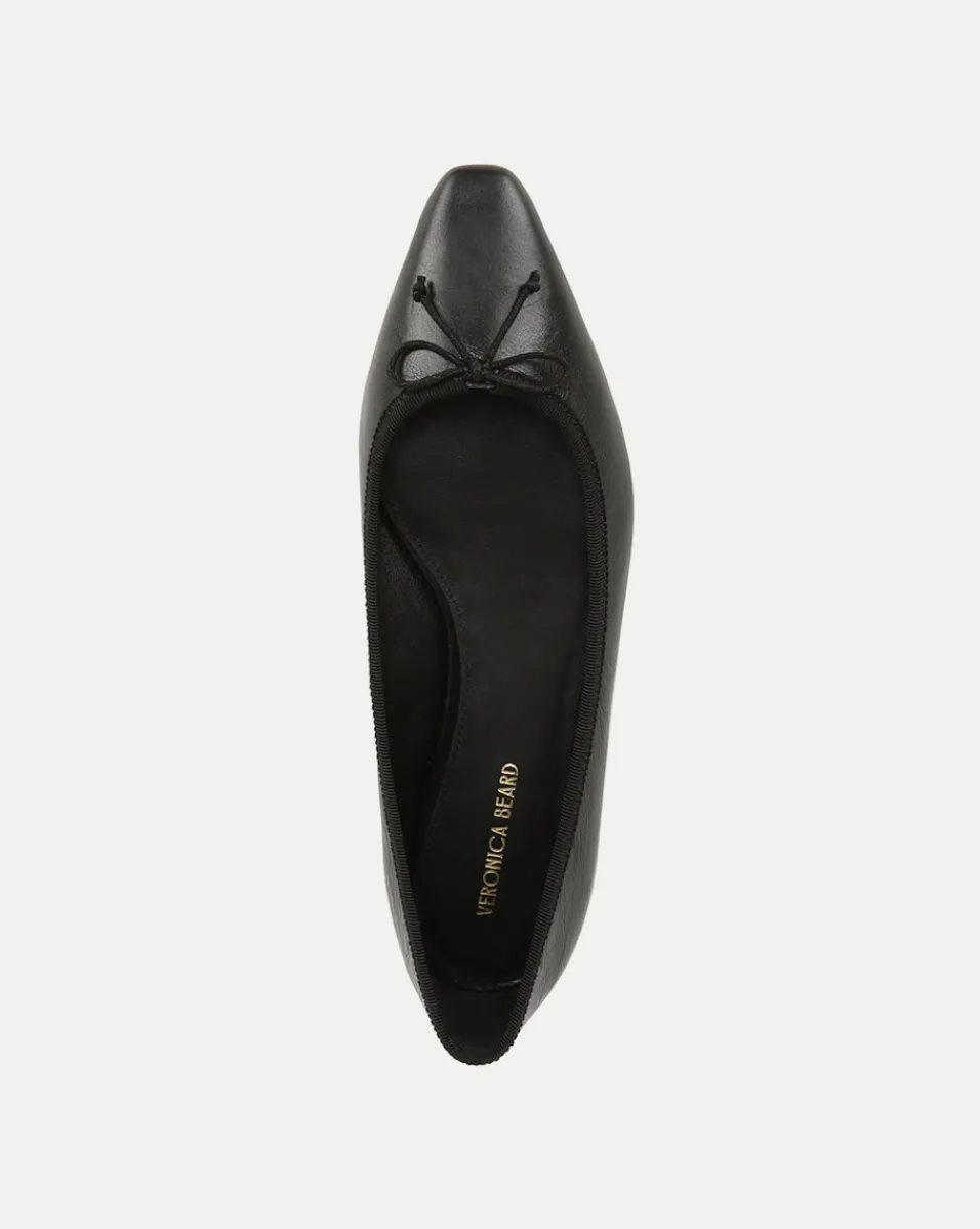 Catherine Leather Ballet Flat in>Veronica Beard Outlet
