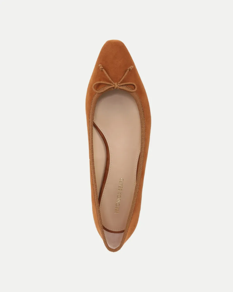 Catherine Suede Ballet Flat in>Veronica Beard New