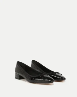 Cecile Croc-Embossed Ballet Pump in>Veronica Beard Best