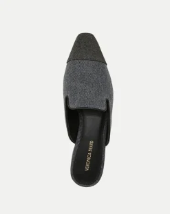 Cecile Denim Cap-Toe Mules><noscript><img width=