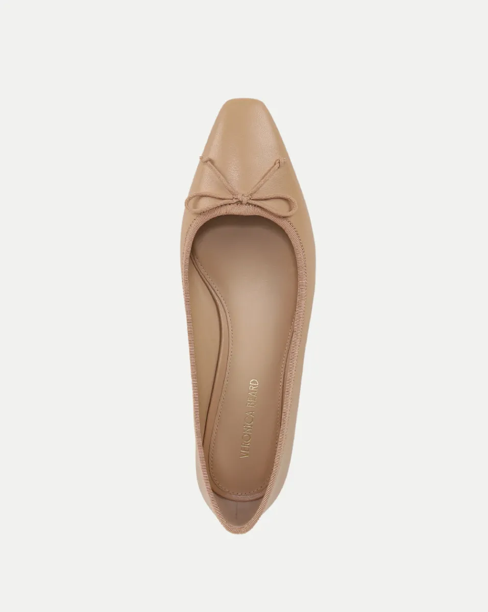 Cecile Leather Ballet Pump in>Veronica Beard Clearance