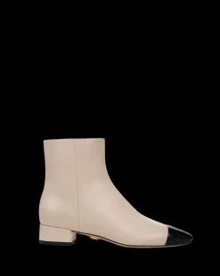 Cecile Leather Cap-Toe Bootie in><noscript><img width=
