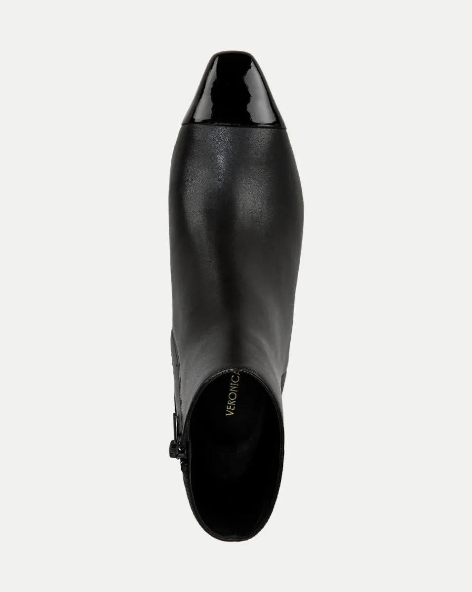 Cecile Leather Cap-Toe Bootie in>Veronica Beard Best