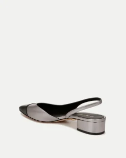 Cecile Leather Cap-Toe Slingback in><noscript><img width=