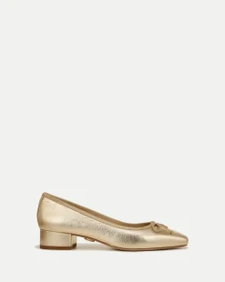 Cecile Metallic Leather Ballet Pumps>Veronica Beard Best
