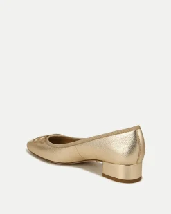 Cecile Metallic Leather Ballet Pumps><noscript><img width=