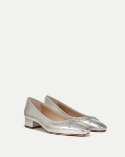 Cecile Metallic Leather Ballet Pumps><noscript><img width=
