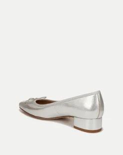 Cecile Metallic Leather Ballet Pumps><noscript><img width=