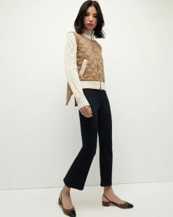 Cecile Plaid Cap-Toe Slingback in Camel Multi><noscript><img width=