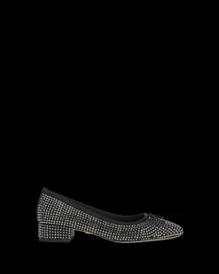 Cecile Rhinestone Ballet Pump in Black Rhinestone><noscript><img width=
