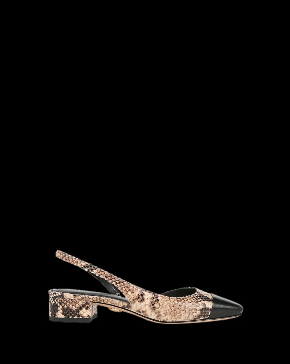 Cecile Snakeskin-Embossed Slingback in>Veronica Beard Discount
