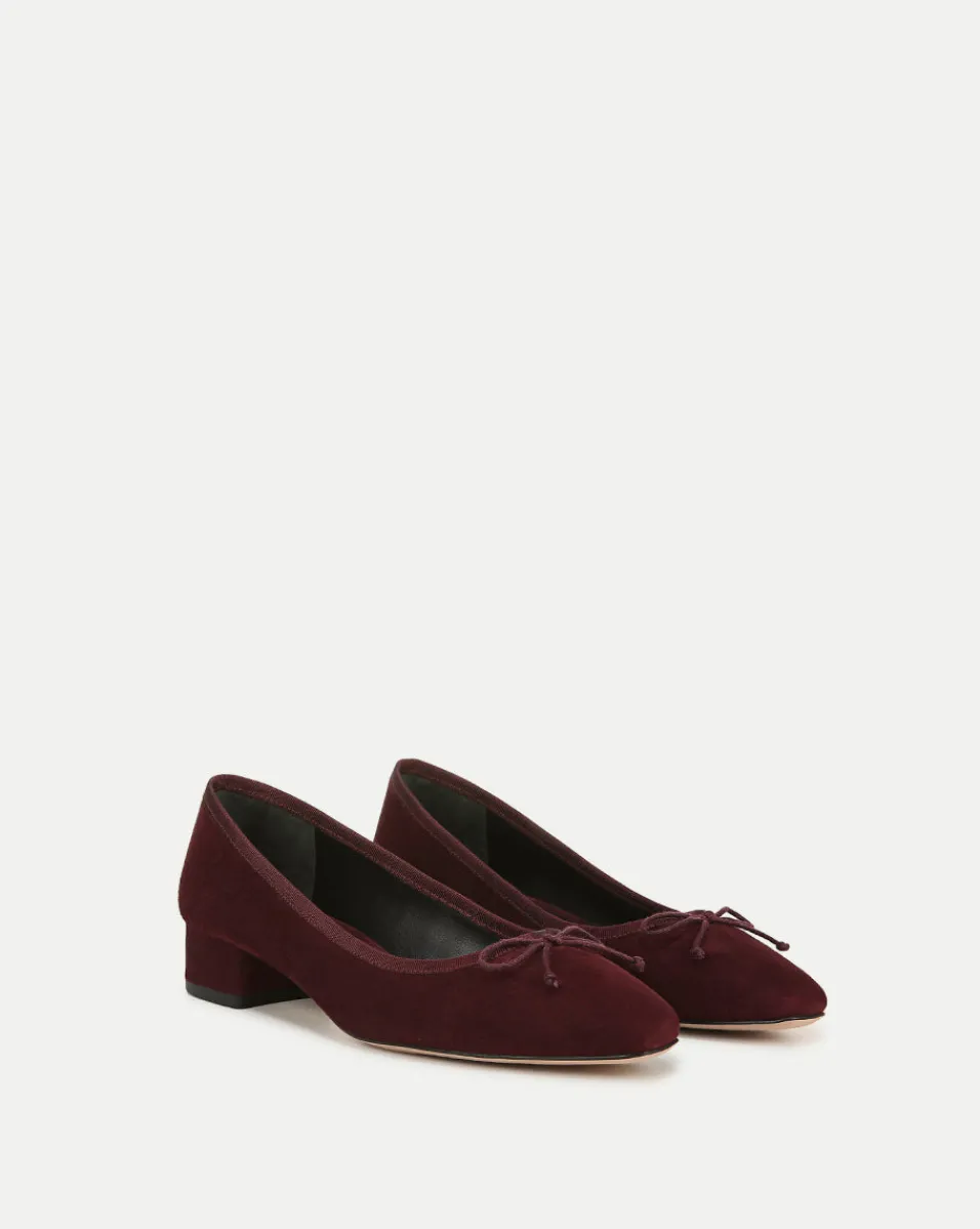Cecile Suede Ballet Pump in>Veronica Beard Sale