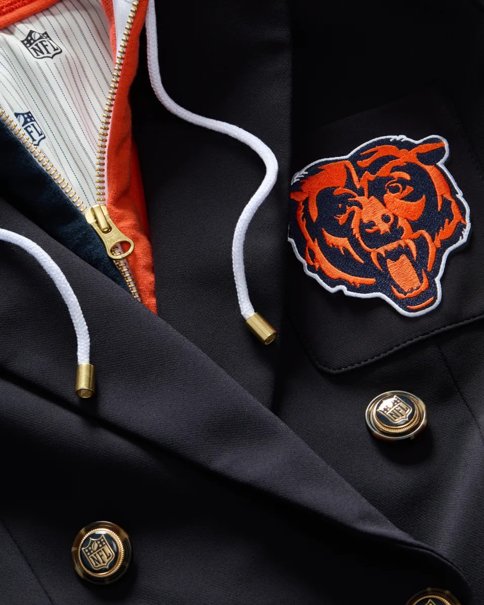Chicago Bears Dickey Jacket in Navy/Gold>Veronica Beard Sale