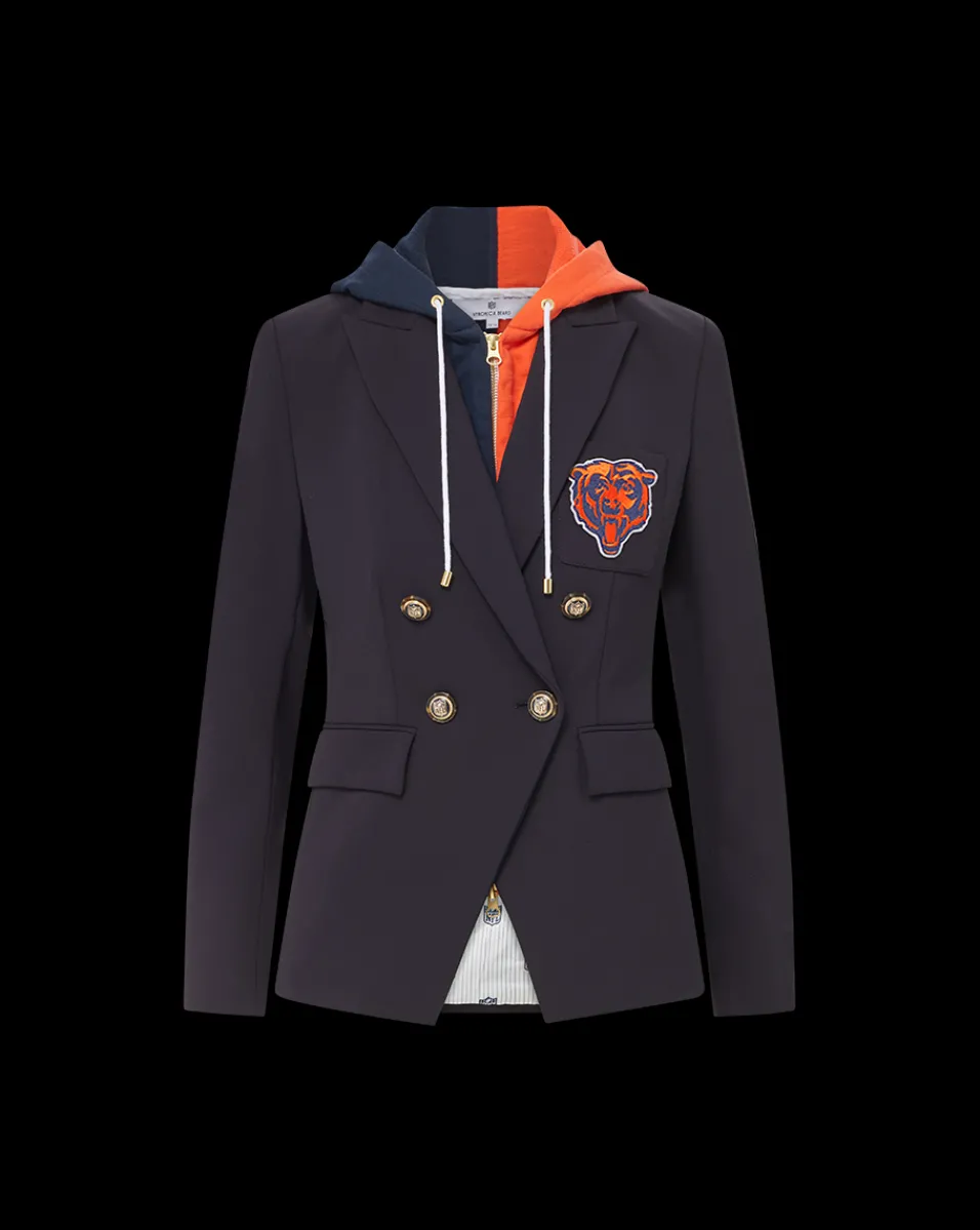 Chicago Bears Dickey Jacket in Navy/Gold>Veronica Beard Sale