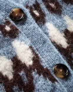 Christina Fairisle Cardigan in Smoke Blue Multi><noscript><img width=