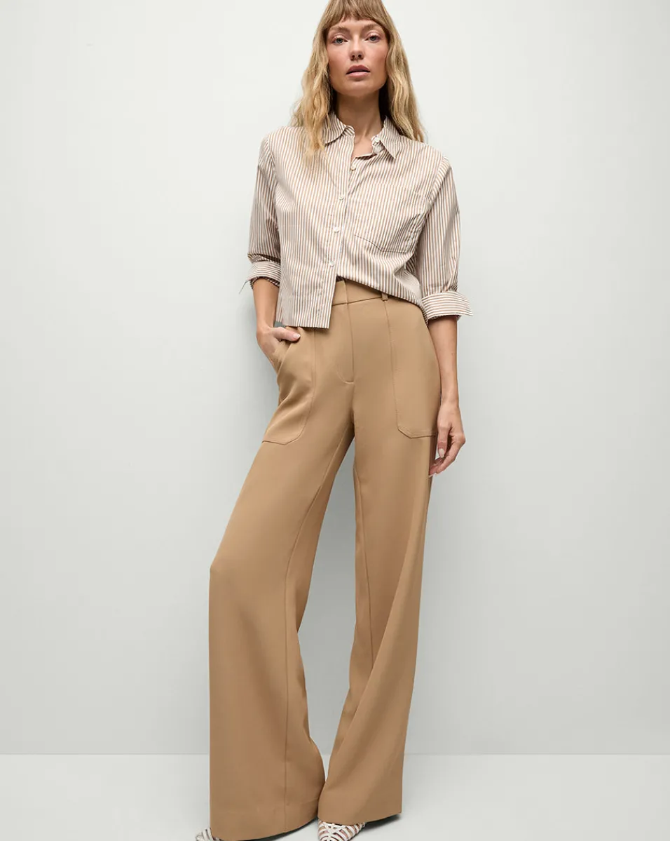 Cole Wide-Leg Pant in>Veronica Beard Outlet