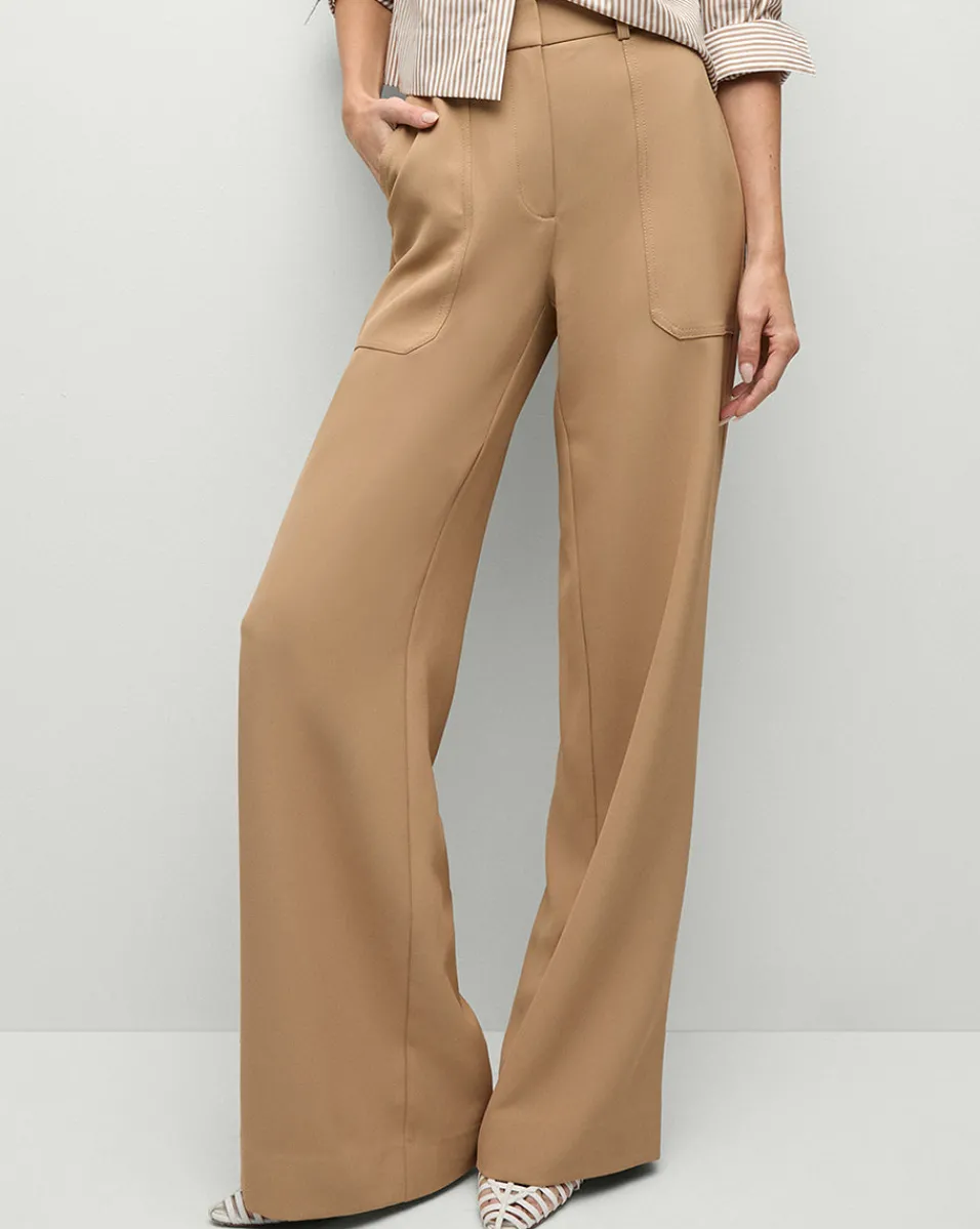 Cole Wide-Leg Pant in>Veronica Beard Outlet