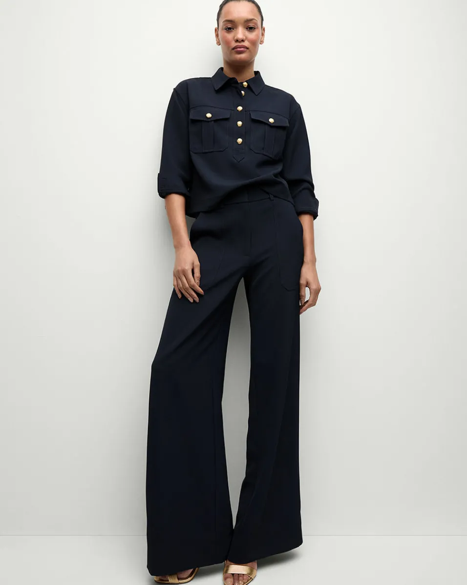Cole Wide-Leg Pant in>Veronica Beard Outlet