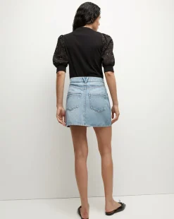 Coralee Eyelet Puff-Sleeve Tee in><noscript><img width=