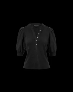 Coralee Puff-Sleeve Tee><noscript><img width=