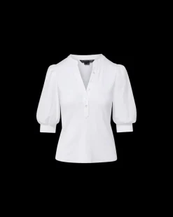 Coralee Puff-Sleeve Tee><noscript><img width=