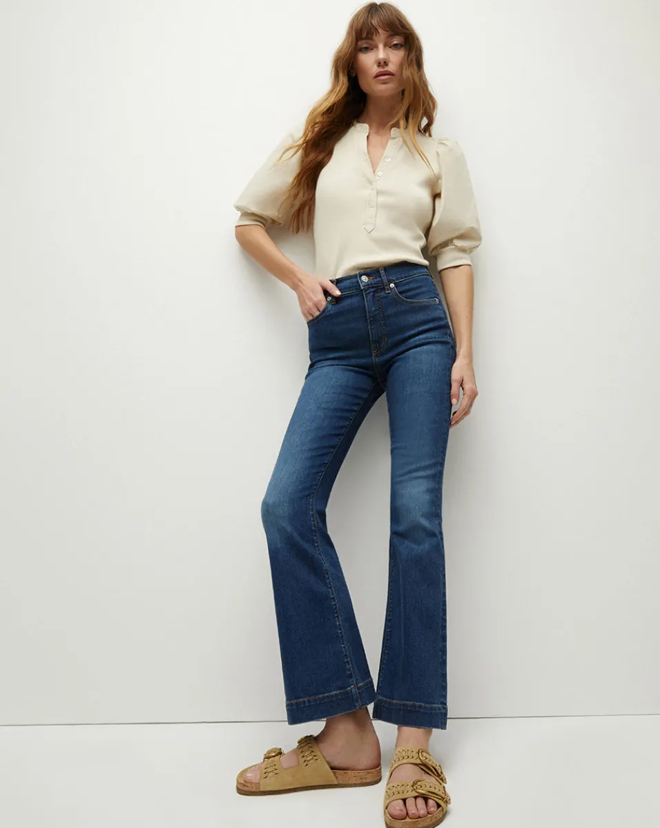 Coralee Puff-Sleeve Tee in>Veronica Beard Clearance