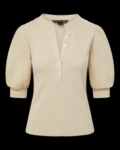 Coralee Puff-Sleeve Tee in><noscript><img width=