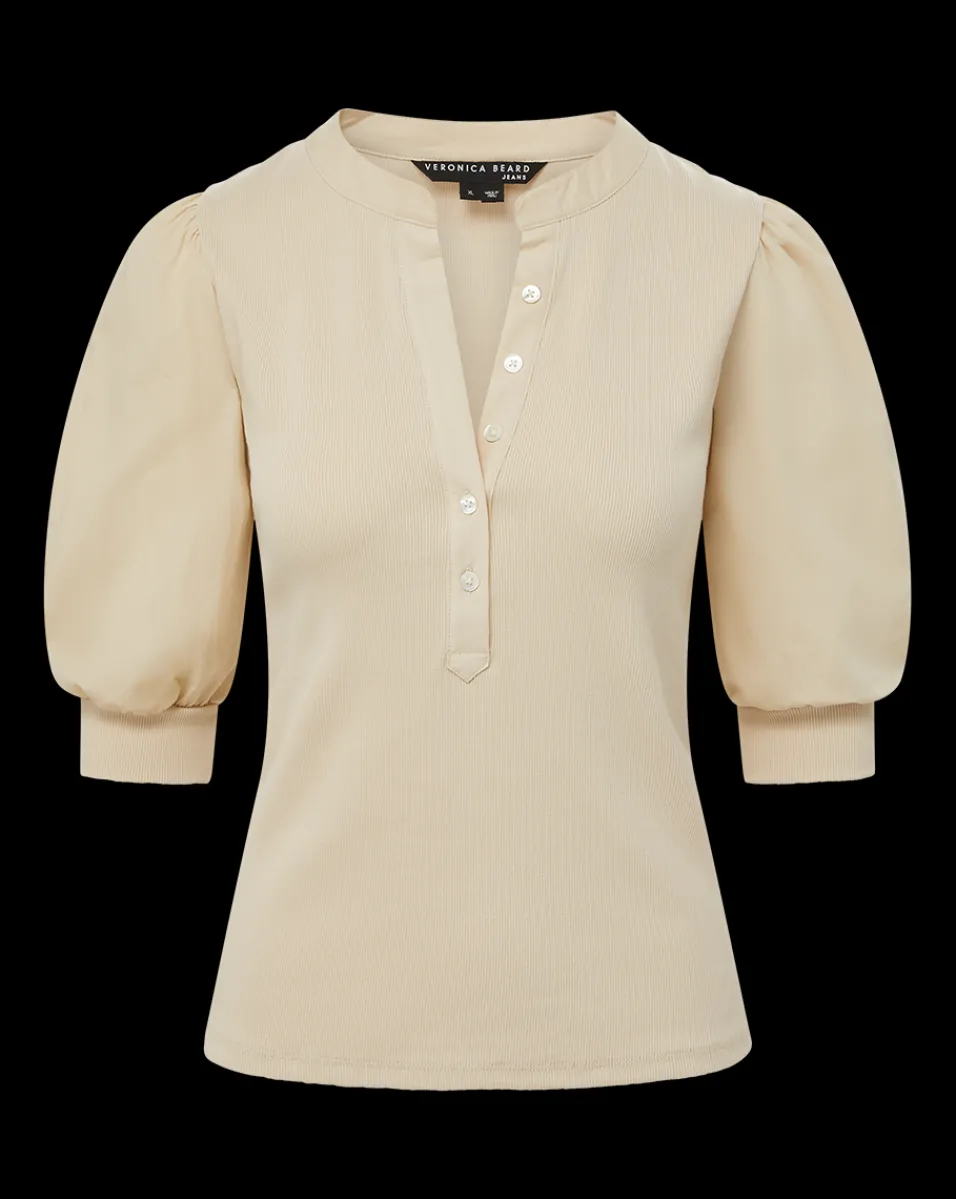 Coralee Puff-Sleeve Tee in>Veronica Beard Clearance