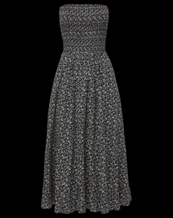 Cornelia Smocked Dress in Navy Multi><noscript><img width=