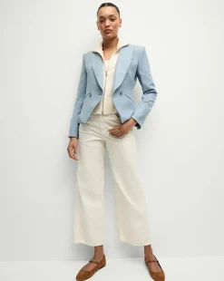 Cropped Rickie Dickey Jacket in Heather Smoke Blue><noscript><img width=