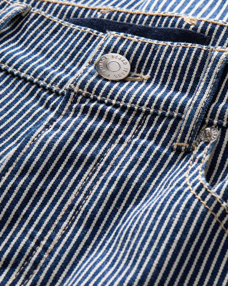 Crosbie Striped Wide-Leg Jean in Solstice Stripe>Veronica Beard Best