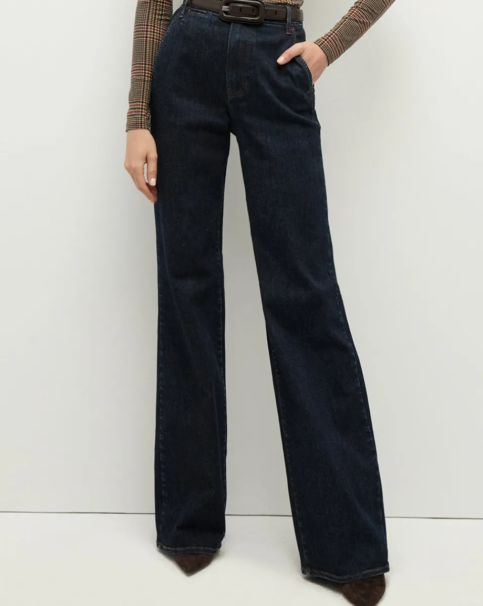 Crosbie Wide-Leg Jeans in Indigo Denim>Veronica Beard Online