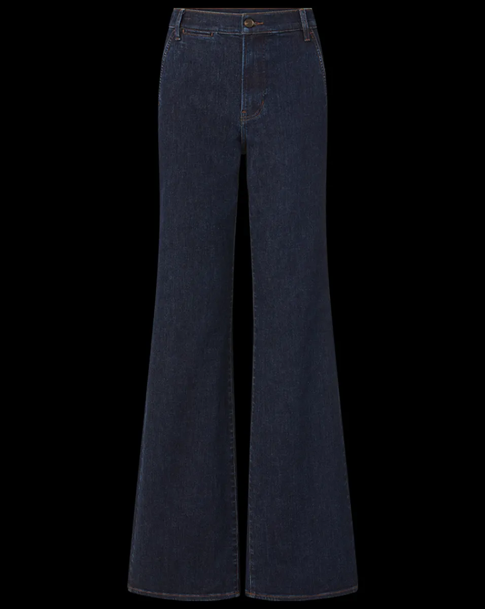 Crosbie Wide-Leg Jeans in Indigo Denim>Veronica Beard Online