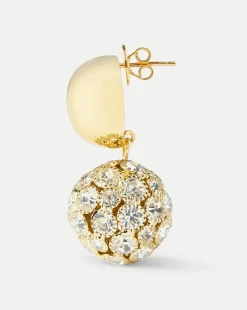 Crystal Sphere Stud Earrings in><noscript><img width=