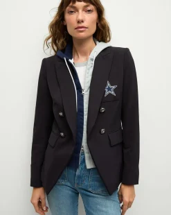 Dallas Cowboys Dickey Jacket in Navy/Silver>Veronica Beard Clearance