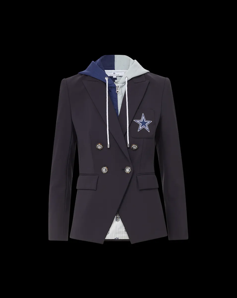 Dallas Cowboys Dickey Jacket in Navy/Silver>Veronica Beard Clearance